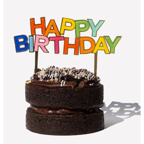 Topper ozdoby na tort kolorowy napis Happy Birthday dekoracje urodzinowe